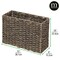 mDesign Large Rustic Woven Seagrass Toilet Tank Bathroom Storage Basket
